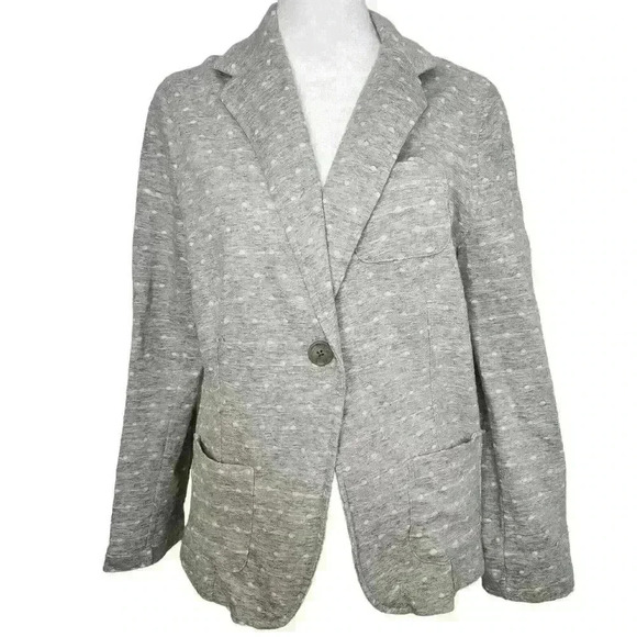 SO girls gray and white polka dot long sleeve blazer size XL - Picture 1 of 9